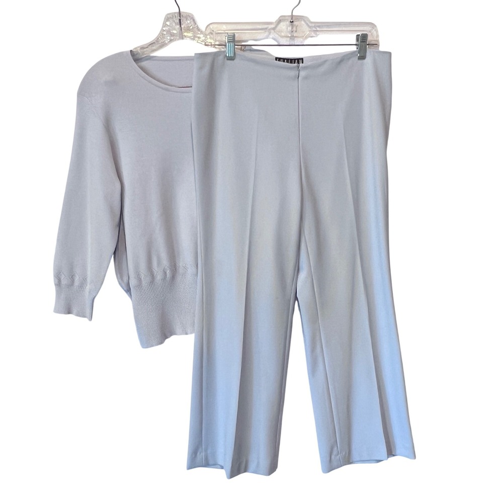 Thalian Womens Light Blue 2 Piece Knit Sweater and Pants Set Size 10 Romania